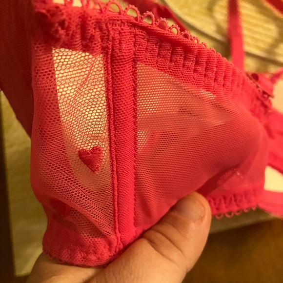 🔥VS Pink Wink push up lace balconette bra sz 34D NWT - Picture 7 of 13